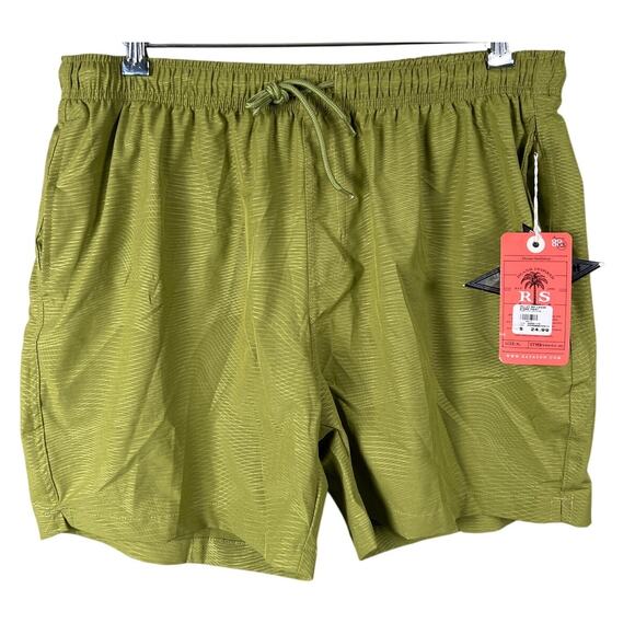 Rayasun Island XL NWT Inspired Volley Me Linear Stamp Print SHorts - Picture 1 of 9